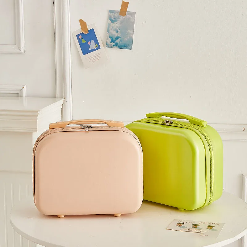 M2449 Wholesale ABS 14 Inch Travel Hand Carry Duffle Luggage Bags Tote Suitcase Organizer Makeup Handbag Cosmetic Bags & Cases