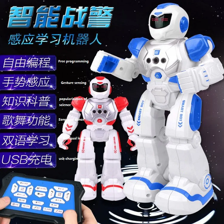 Children Educational Toy Intelligent Programming Robot Gesture Sensing Demonstration Remote Control Robot for Kids Plastic ABS
