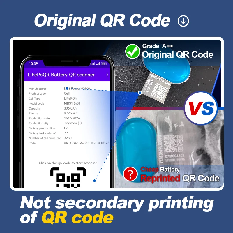 3.2V 314V Prismatic lifepo4 battery cell MB31 330Ah Lifepo4 lithium battery for DIY 48V 51.2V Lifepo4 battery pack