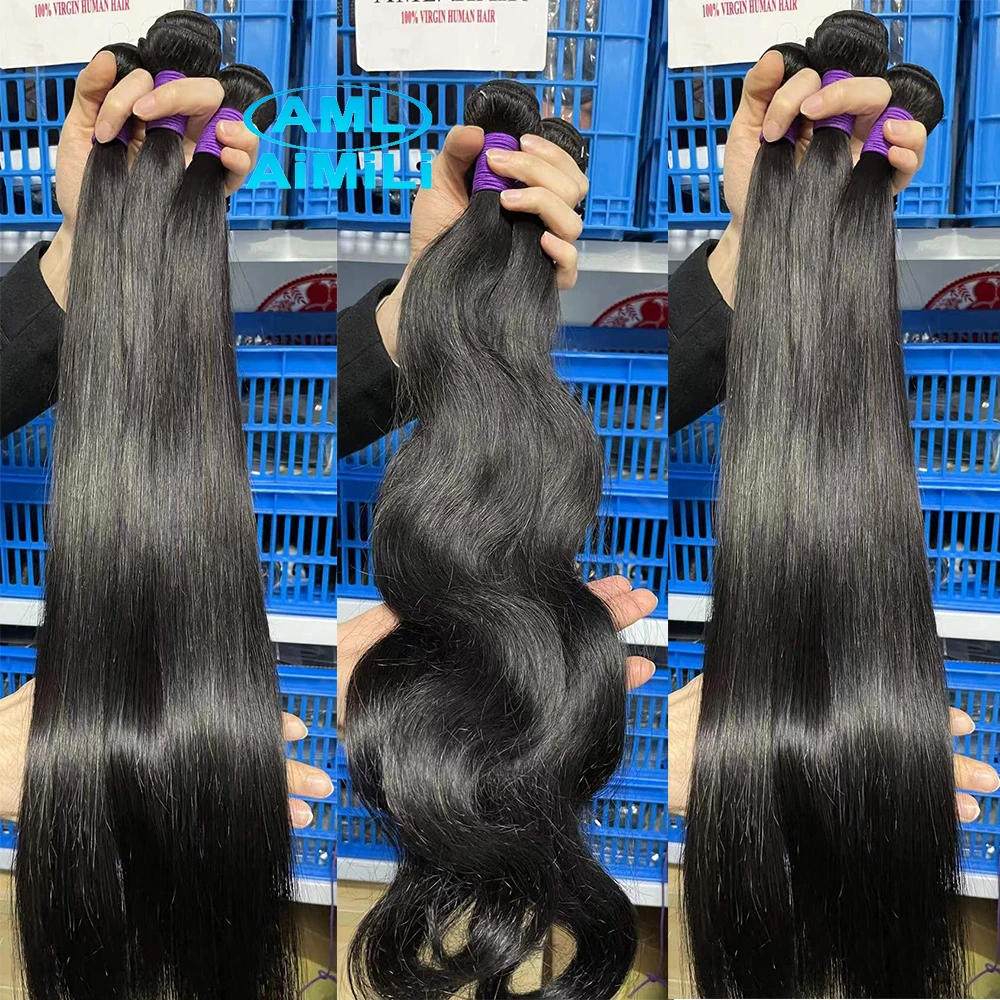 AML super great quality hair exclusive virgin hair dye any raw virgin cuticle aligned human hair bundles