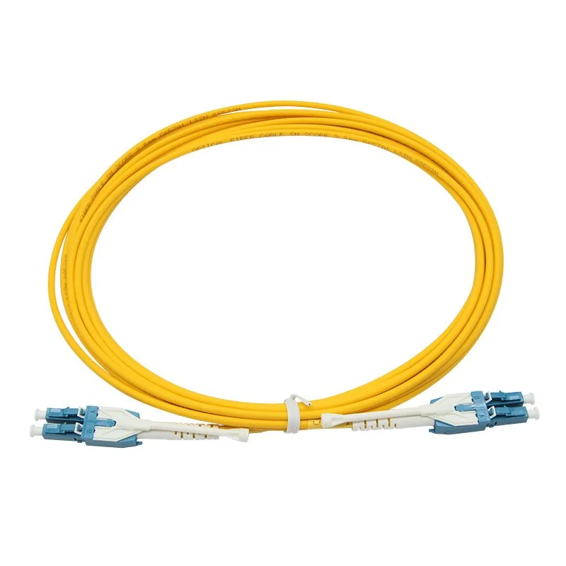 Uniboot pathc cord  LC/UPC  to LC/UPC   Single mode  with Pull Push Tab- Duplex OFNR Fiber Optic Patch Cable