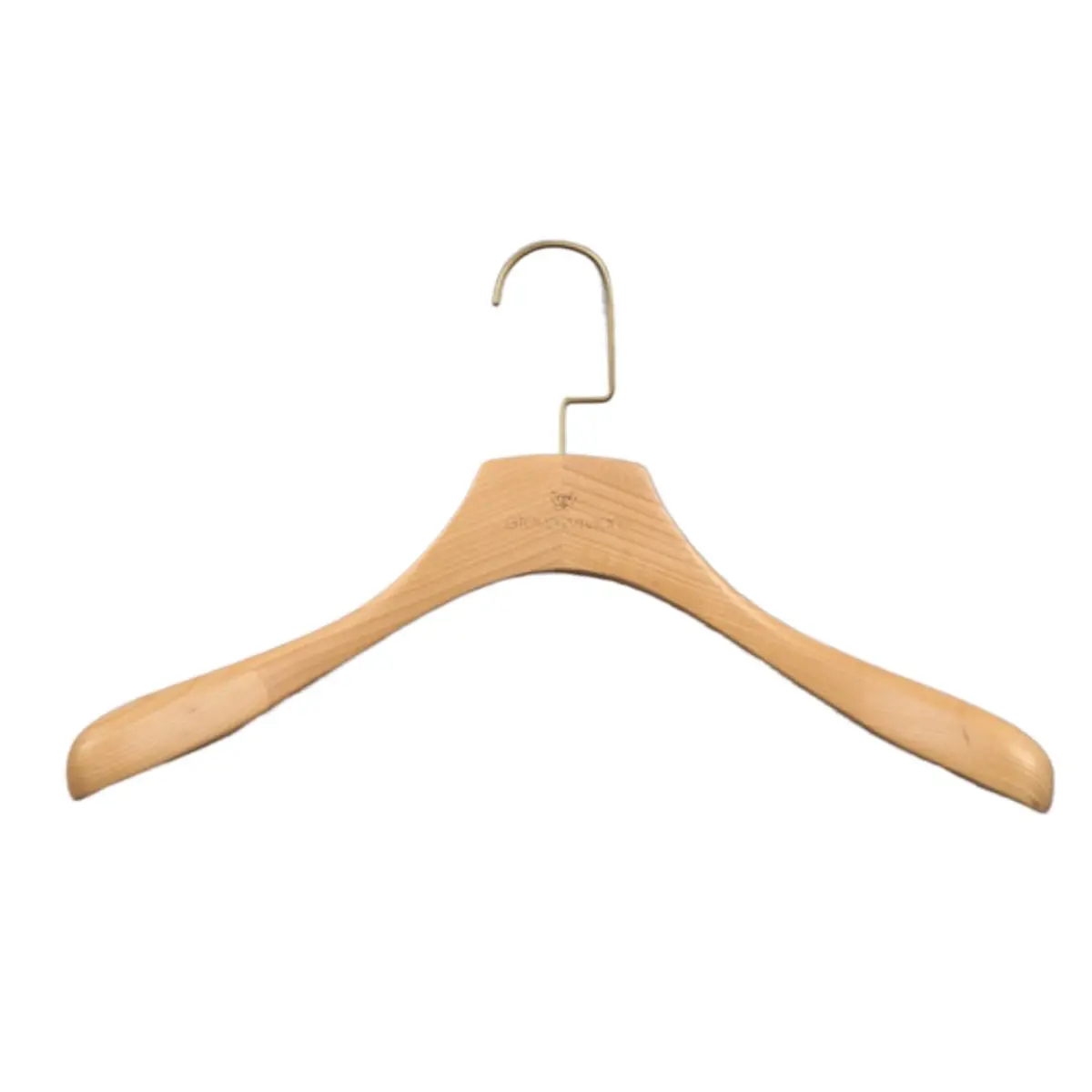 Bestseller Coat Hangers For Cloths Wholesale Wood Hanger Small Moq Wooden Flat Hanger With Metal Clip