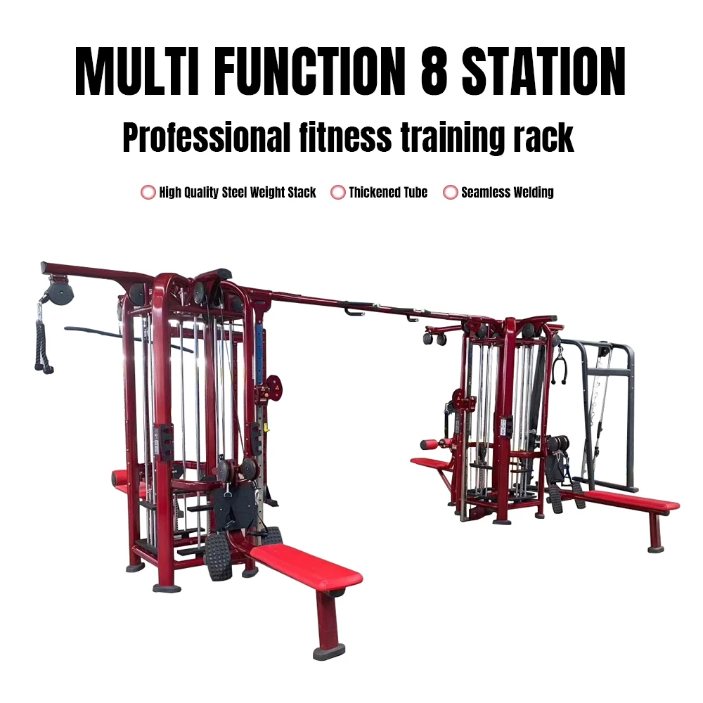 Commercial Home Multifunction Gym Multi Functional Station Gym Multi Jungle 8 Stations Indoor Sports Equipment