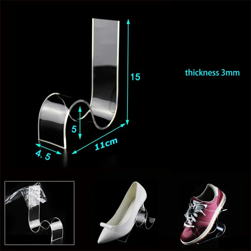 Factory Direct Sell Acrylic Transparent Shoe Store Display Holder Stand Support Rack