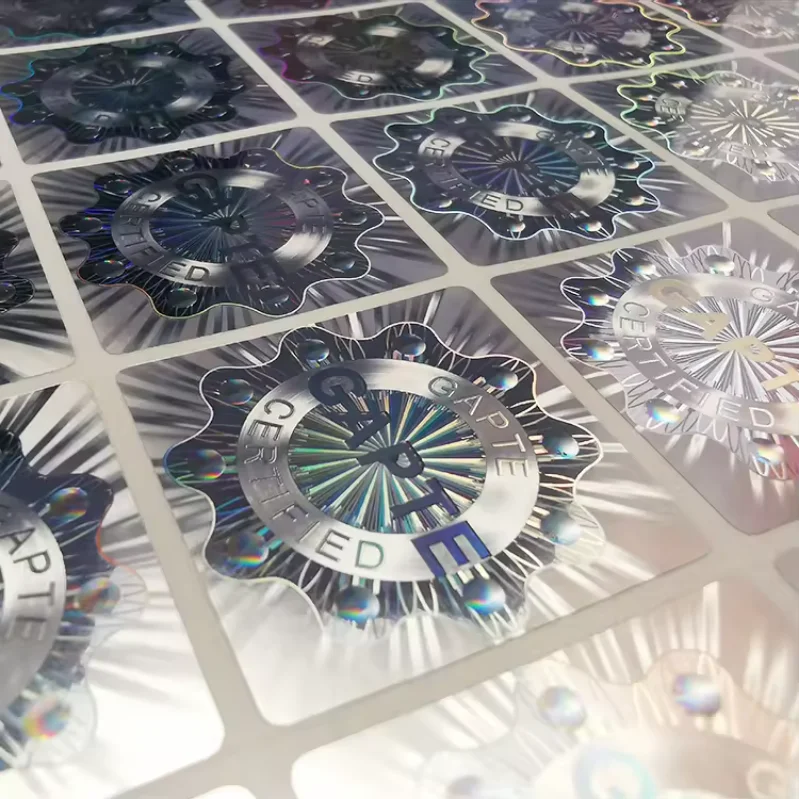 High Quality 3D Hologram Labels Stickers Holographic Qr Code Anti-Counterfeiting Sticker with Verification System