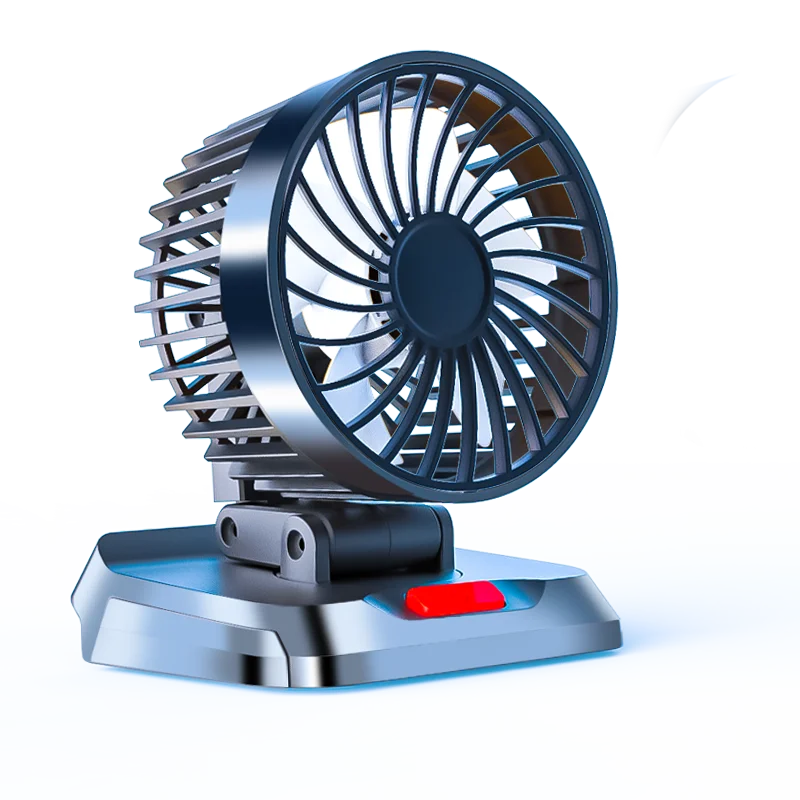 2-in-1 1 Heads Usb Portable Car Fan 5V/12V/24V Vehicle-mounted Rv Fan Cooling Fan with Variable Speed