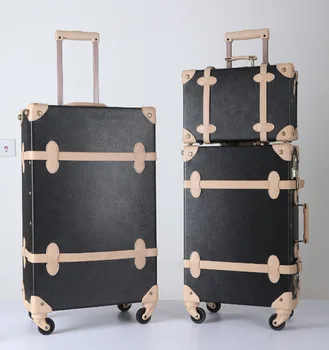 New PU leather vintage travel suitcase  vspink suit case valise travel bag luggage maletas de viaje