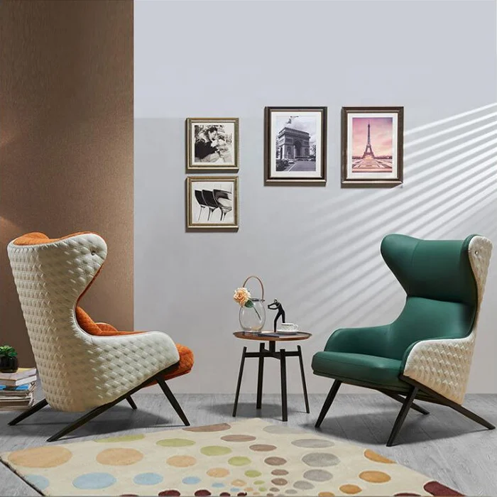 Leisure Tiger Chair Post Modern Leather Armchair Living Room Single Sofa