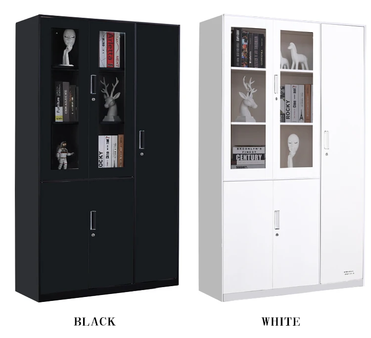 2 Glass 3 metal 5 doors storage cupboard steel filing cabinet Chemical office metal file cabinet