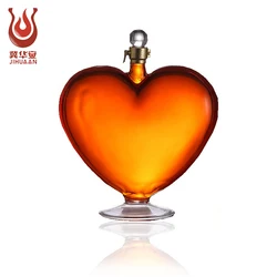 Best Selling 1000ml High End Hand Made Heart Shape Whiskey wine glass Decanter
