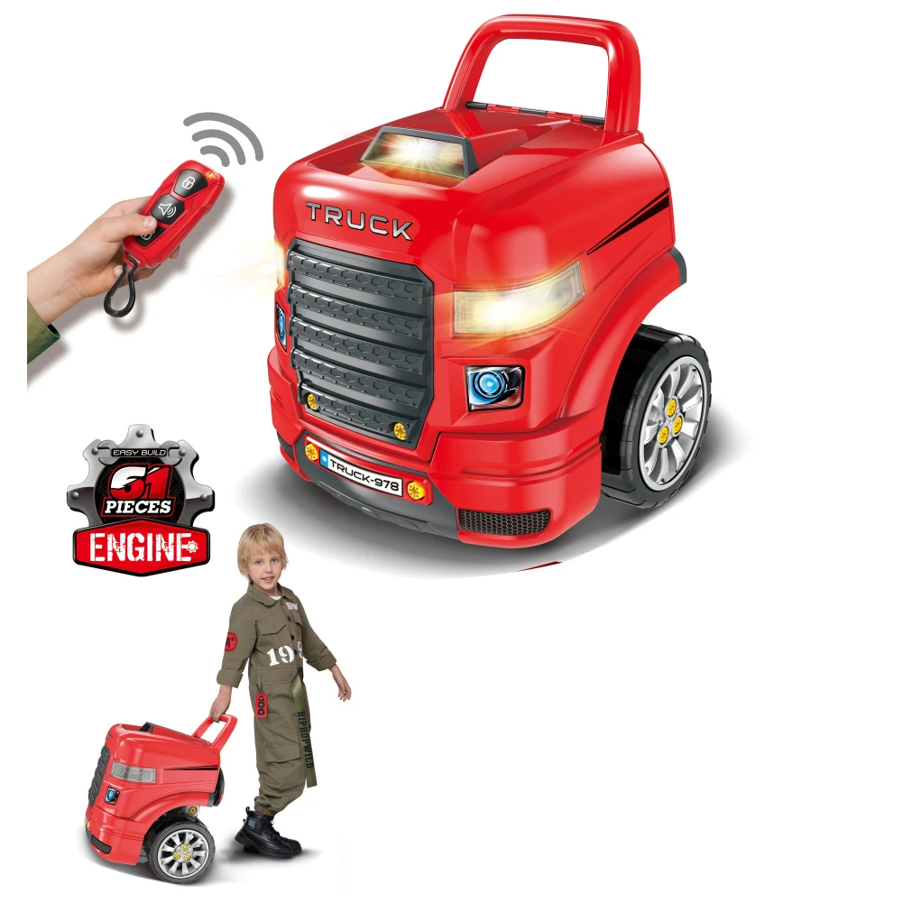 SY TOYS Multi-Function RC Car Workshop Toy Set For Kids Engine Disassembly Play With Truck & Mechanic Car Repair Top Kids Toy