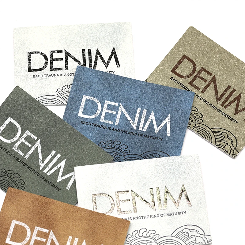 20 Years Custom LOGO Hat PU Patch Soft Debossed Stamp Foldable Leather Label For Clothing Handbags Jeans Garment