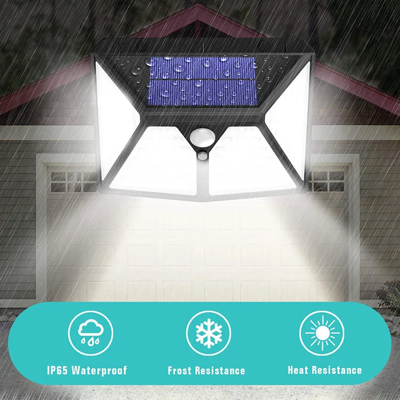 
IP65 Best factory hot sell solar garden wall light gate light motion sensor solar panel light 