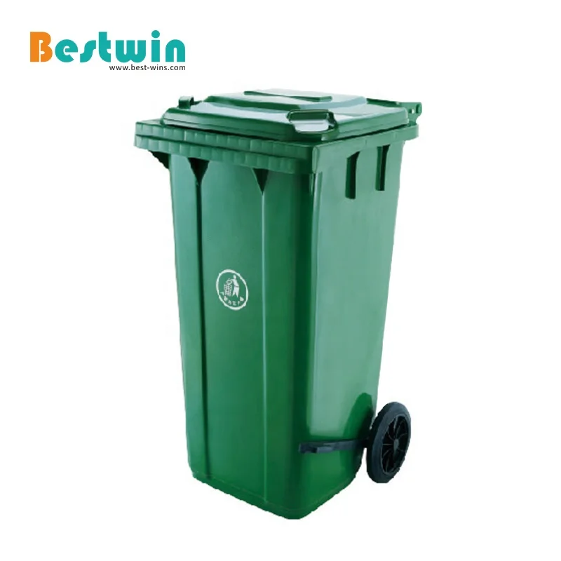Outdoor plastic recycling sanitary garbage bin movable waste bin