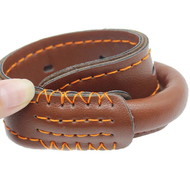 Cowhide Traction Rivets Pulling Rope Dog Chain with Collar and Leash from Manufacturer Direct Supply for Wholesale