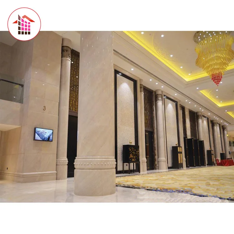 
China Factory Direct Sales Eurasian Tree Beige Marble Columns For Sale 