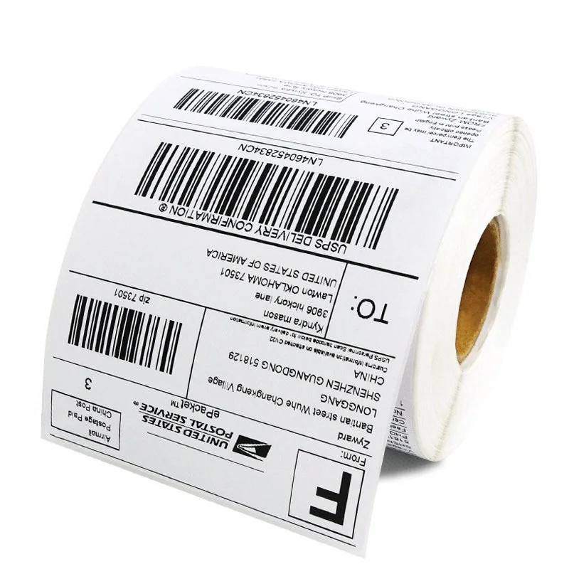 Logistics Transportation Shipping Stickers Paper Wholesale Direct Thermal Label Rolls For Shipping