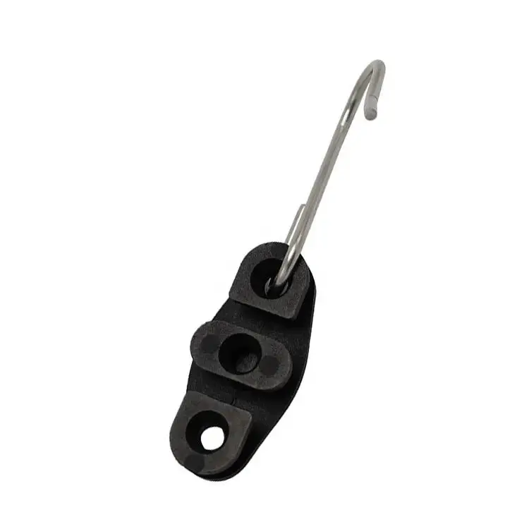 S Type Fixed Part FTTH Cable Holder Plastic Drop Wire Clamp Suspension
