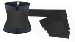 Custom LOGO/oem/odm Women Zip and 4-breasted buttons Wholesale Plus Size Shapewear High Waist Trainer and belt detachable