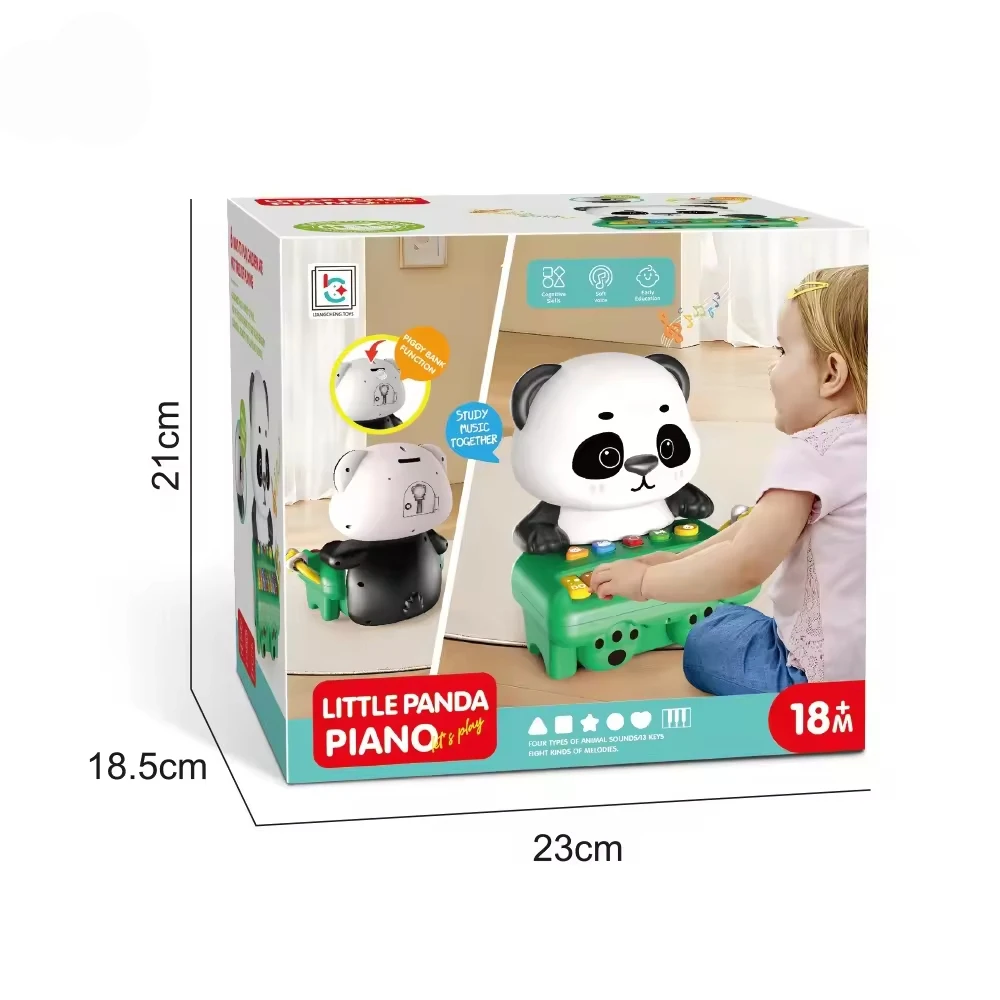 EPT Wholesale Early Education Children Cartoon Panda Tiger Electronic Organ Light Instrument Piano Playing Learning Music Toys