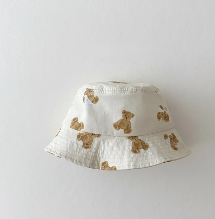 Custom Baby Kids Summer Flower Printing Bucket Hats Boys Girls Beach Bucket Hats Causal Hat