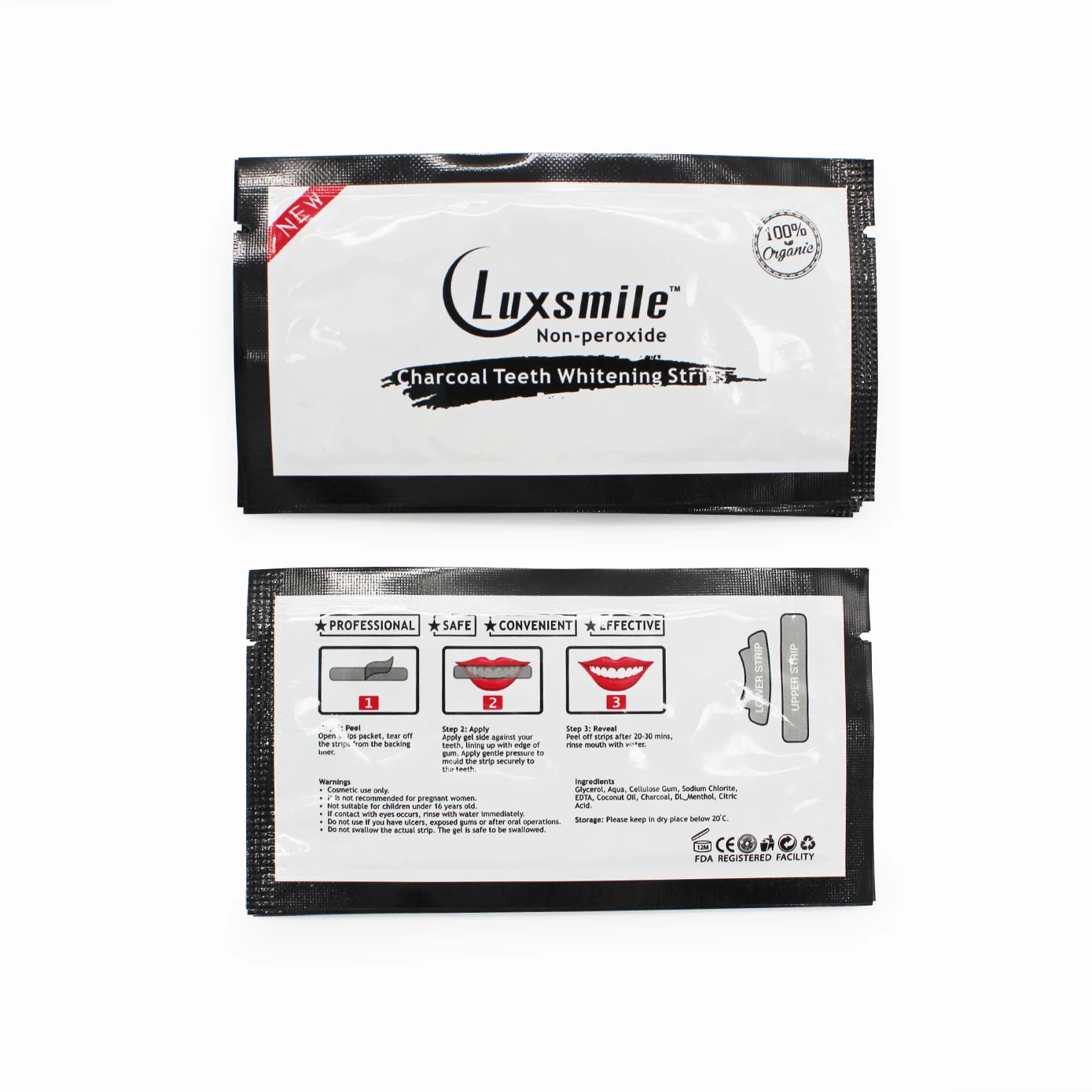 
Wholesale Activated 3D Charcoal teeth whitening strips for teeth bleaching bamboo teeth whitening strips 