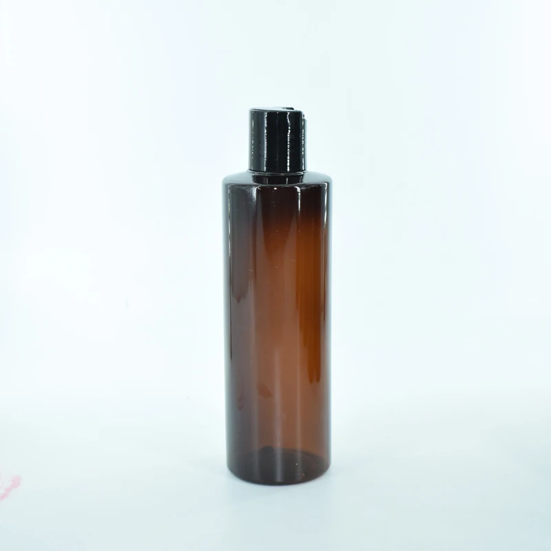 Cosmetic Bulked Recycling Flat shoulder PET 30ml 50ml 60ml 100ml 200ml Brown Empty Blacked Amber Plastic Oil Bottle for Hair Oil