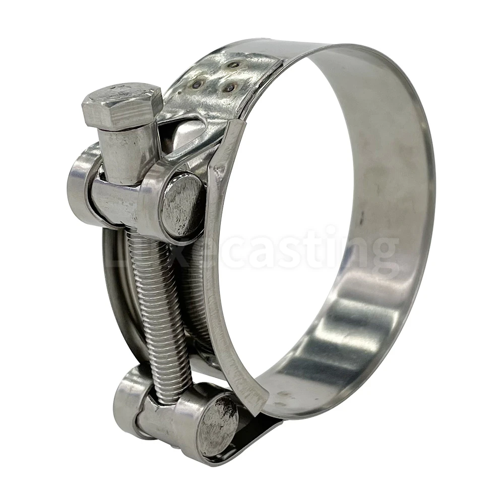 Custom Hydraulic Stainless Steel T-bolt Spring Loaded European Type Bracket 17-304 Heavy Duty Pipe Safety Clamp For Hose