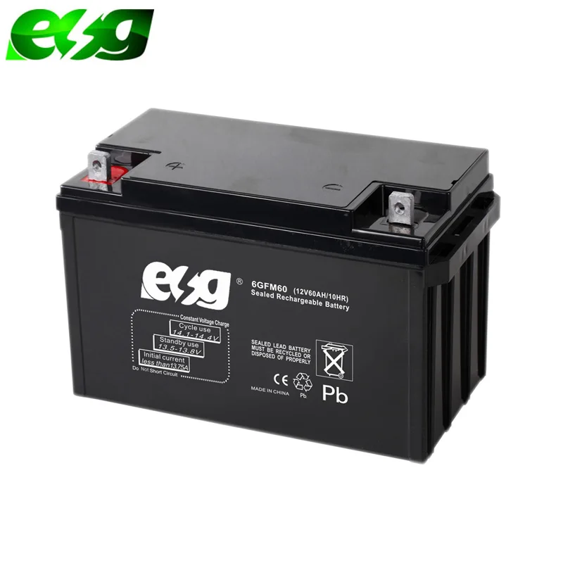 ESG UPS High Quality Maintenance Free Replacement VRLA Battery 12v 60ah 65AH 70AH AGM GEL Lead Acid Battery