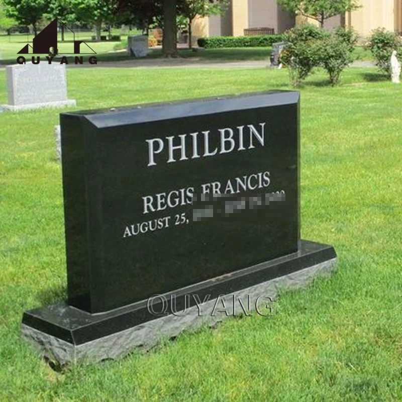 QUYANG Western Style Simple Deceased Grave Stone Cemetery Headstone Design White Granite Cross Tombstone Monument