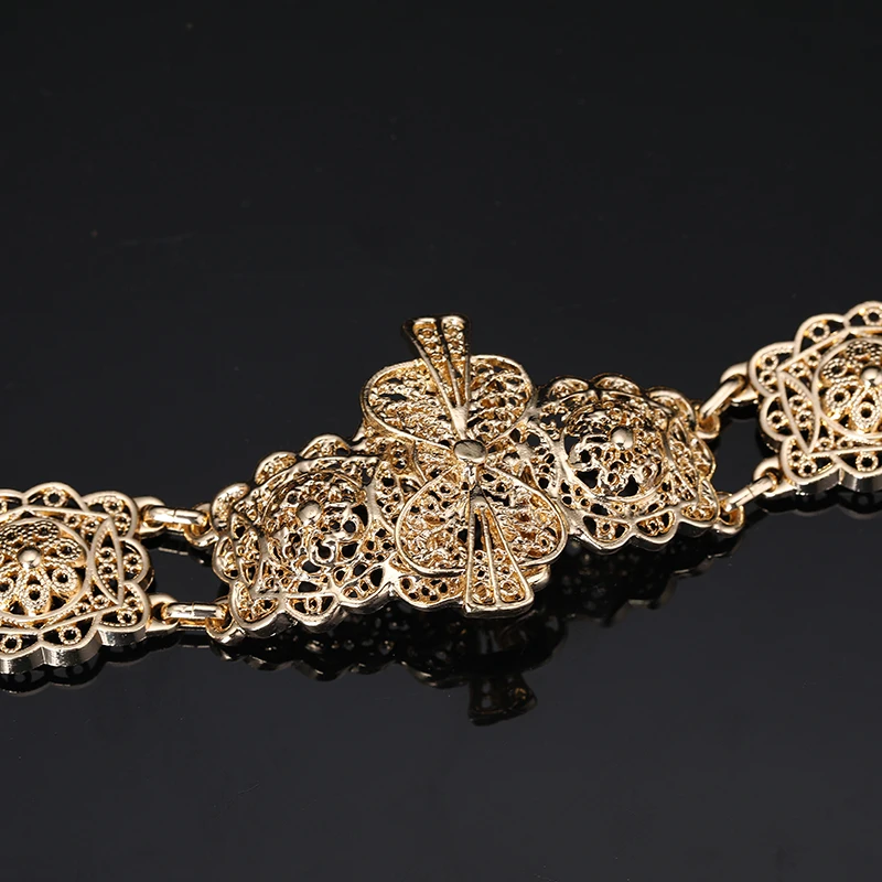 Женские Роскошные позолоченные Свадебные поясные ремни, Винтажные Ювелирные Изделия Из Дубая, Золотой металлический пояс для дам