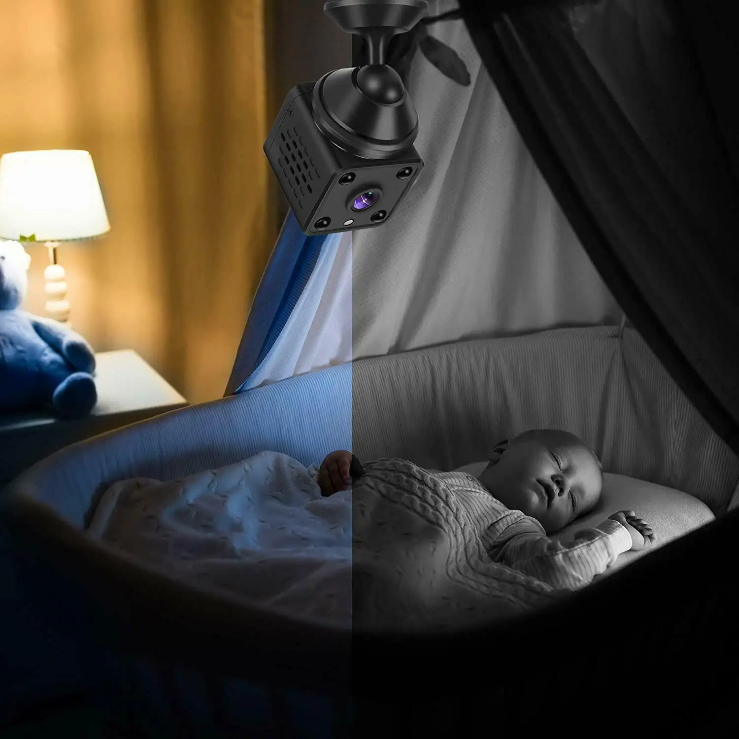 
Wireless Wifi 1080P Surveillance Security Night Vision Motion Detect Mini Hidden Security Nanny Camera 