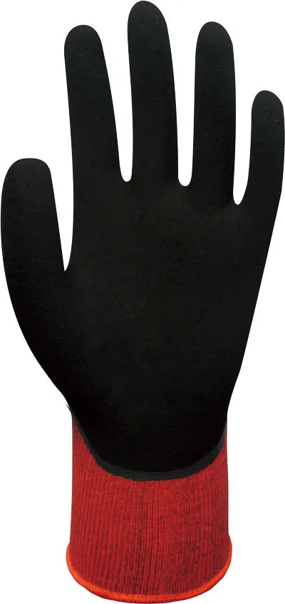 WG-310 Red Nylon Spandex Micro Foam Latex Nitrile Palm Maxi High Flex Gardening Safety Work Gloves
