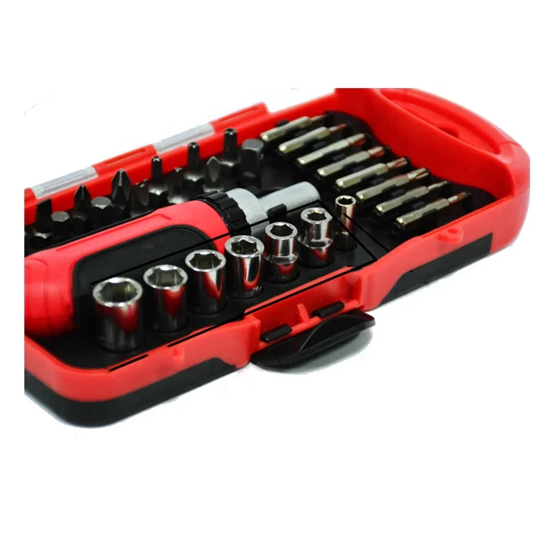 30PCS Precision Carbon Steel Ratchet Socket Wrench Repair Tools Set  Combination Hardware Toolbox