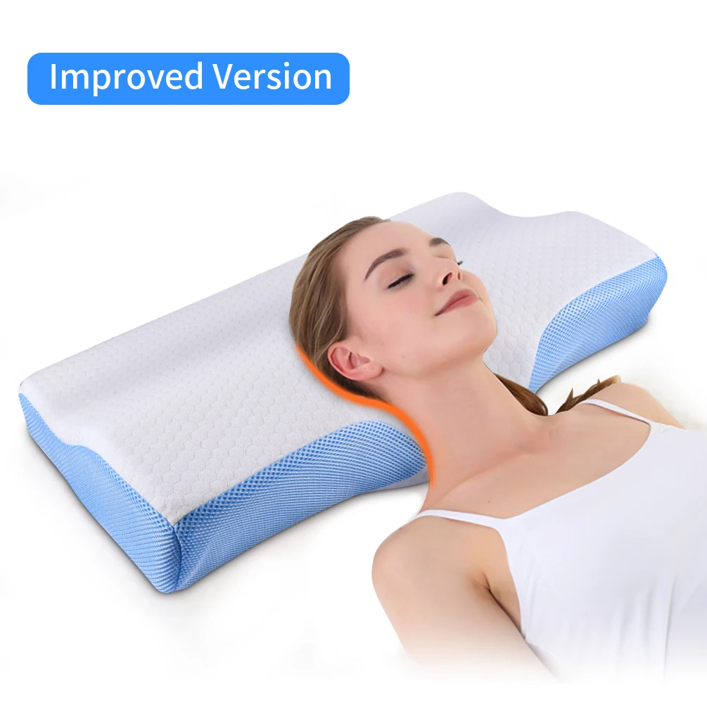 Cervical Pillow Contour Memory Foam Orthopedic Pillow for Neck Pain Sleeping for Side Sleeper Back Sleeper Stomach Sleeper