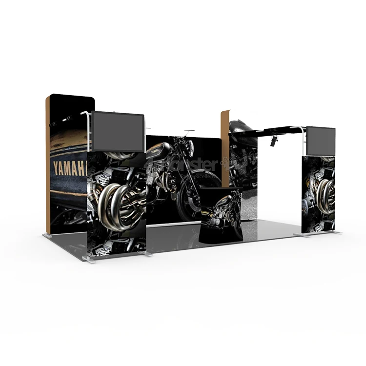 Aluminum tension fabric 3*6m trade show exhibition back wall trade fairc booth