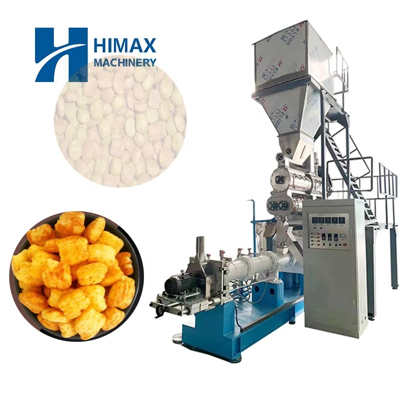 Stainless steel multifunctional puffed corn snaks food making twin screw extruder 150 Kg/h food snacks machine