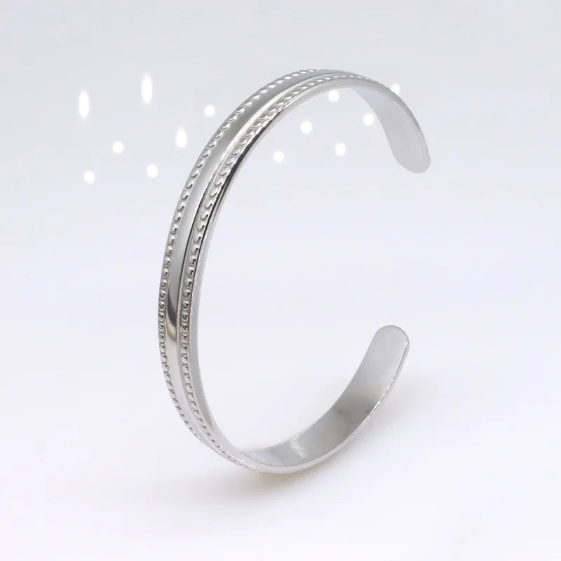 Wholesale Casual Couple Girls Accessories Opening Stamping Blanks Bangles Women Gold Cuff Bracelet