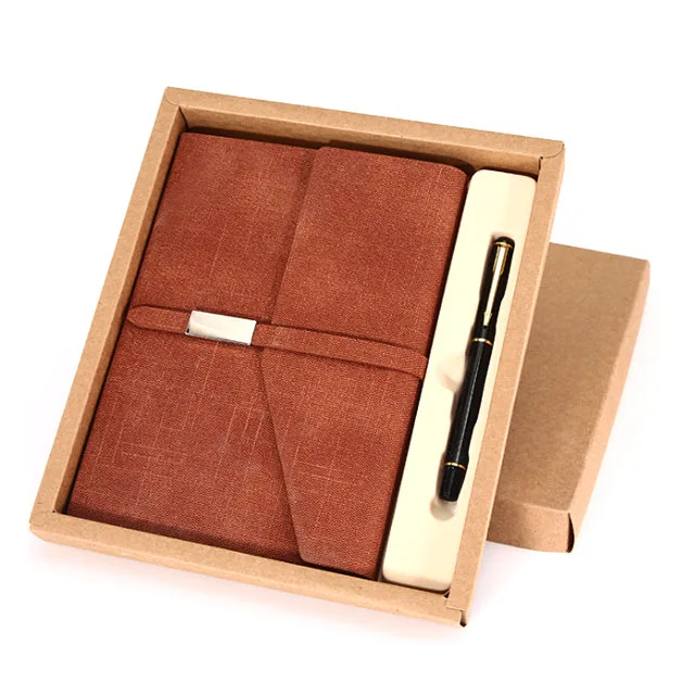 Hot Selling luxury notebook gift set with Pu Leather packaging Business Gift
