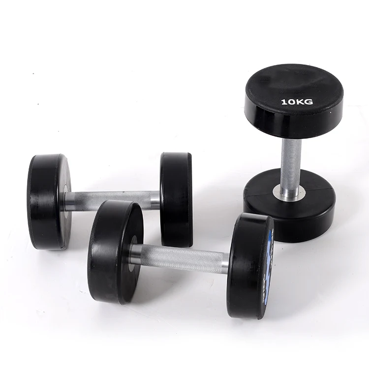 
High Quality Wholesale Custom Cheap Pu Urethane Cpu Coated Dumbbells For Fitness Gym 
