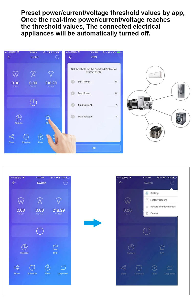 eWeLink Wifi Smart Home 1P Single Phase Circuit Breaker,Din Rail Power Consumption Energy Monitor,kWh Meter,Wattmeter,110V 220V