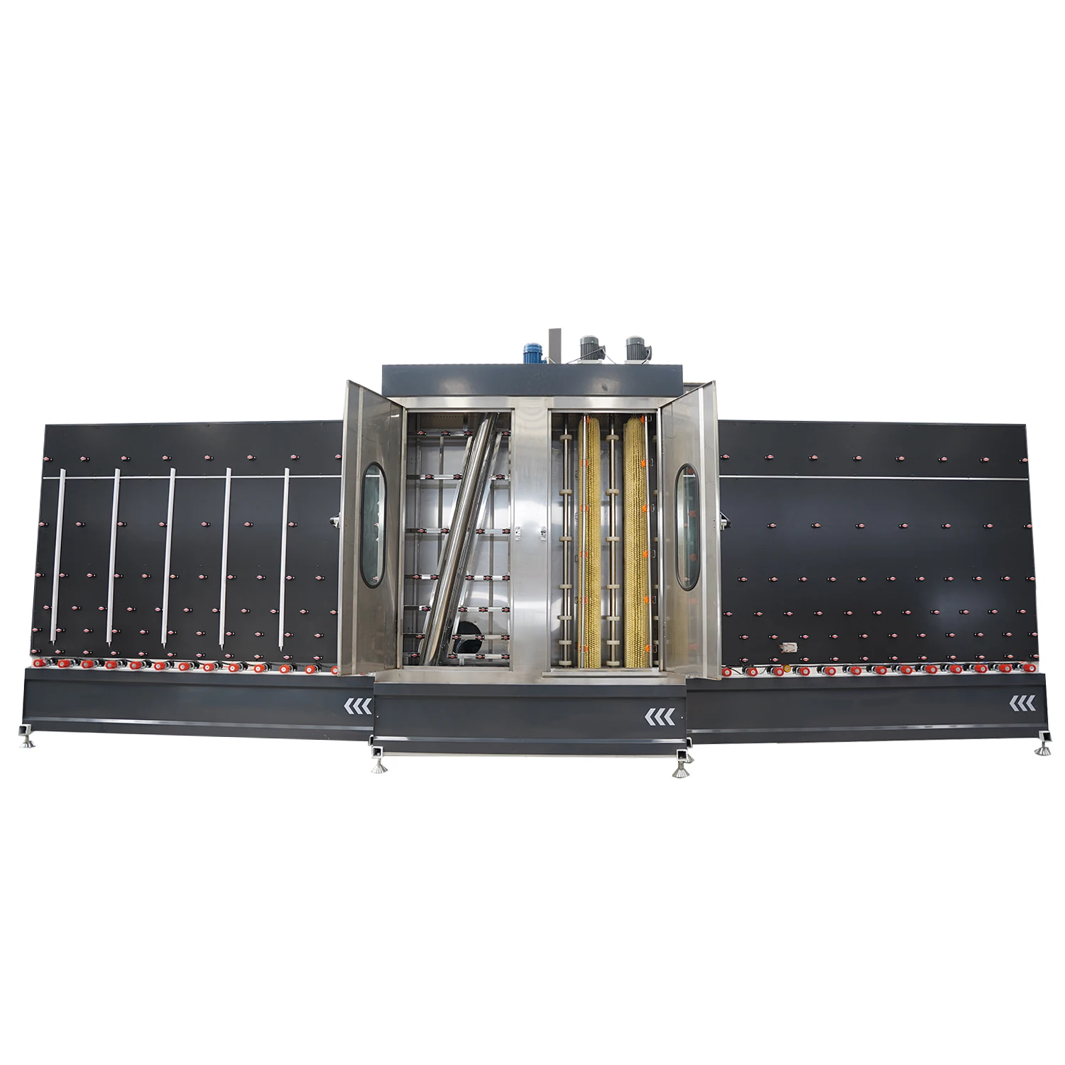 Automatic Stainless Steel  Glass Washer PLC Control Glass Washing Drying Machine For Insulating Line