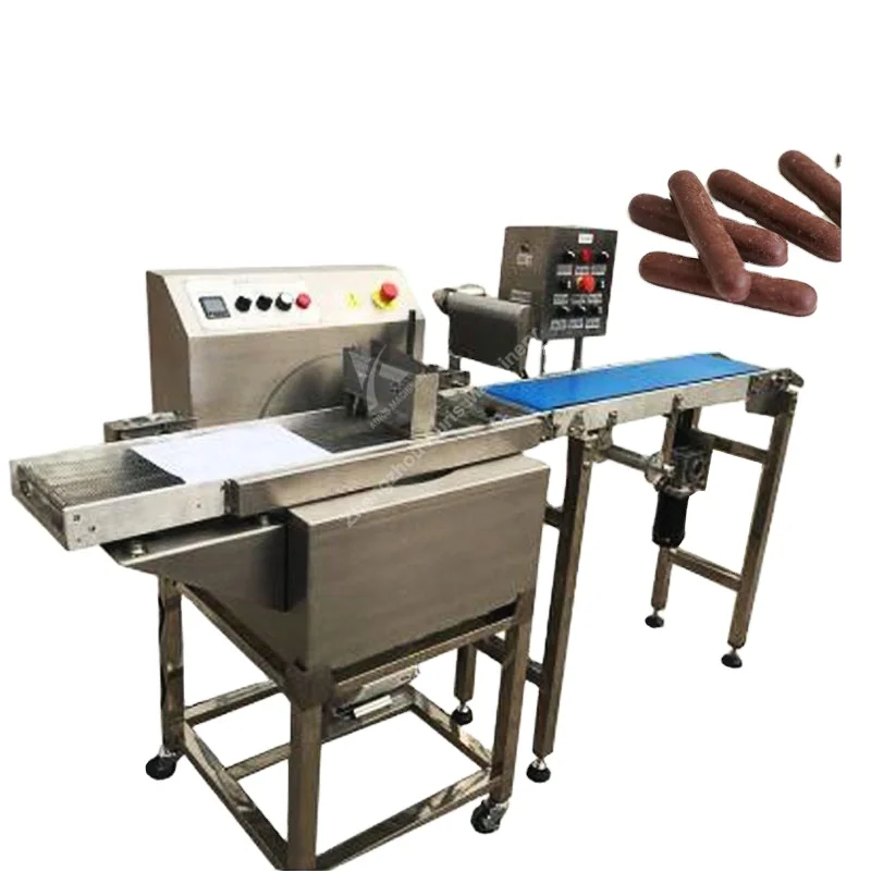 Высокопроизводительный аппарат для покрытия шоколада, машина для нанесения покрытия шоколада с конвейером, шоколадным покрытием, производственная линия для шоколадного батончика