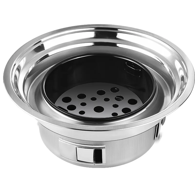 Outdoor Table Tabletop Portable Smokeless Korean Bbq Oven Barbecue Grill Charcoal For Hom With Nonstick Tray