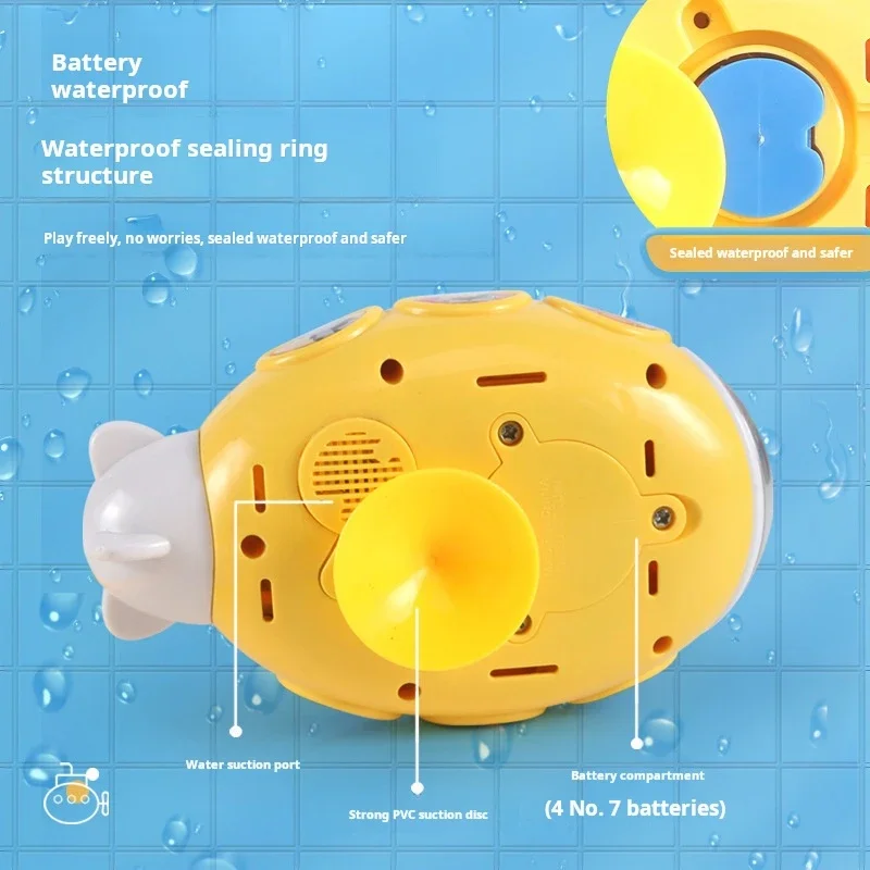 Baby Bath Toys for Kids Submarine Shower Water Toys Spray Water for Kids Baby Shower Set Bathtub Toy Baby