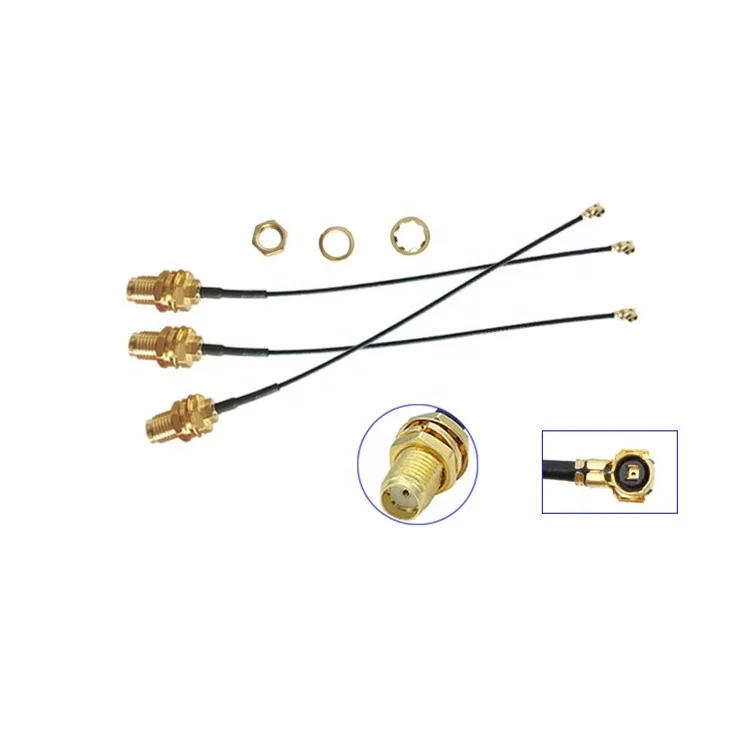 wholesale Free Custom Made 1.13 mm Pigtail Cable SMA Female to U.fl  With Core