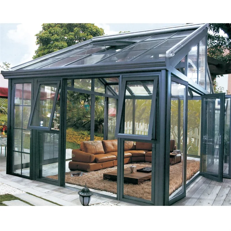 Outdoor Garden Sunroom Low-e Tempered Glass Sunlight Room The Small Tiny House Sunny Sunshine Glass Sunrooms For Villa