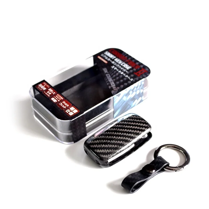Car parts black glaze carbon fiber key cover is suitable for Volkswagen Lavida Langxing Langjing Sagitar Bora Jetta Scirocco