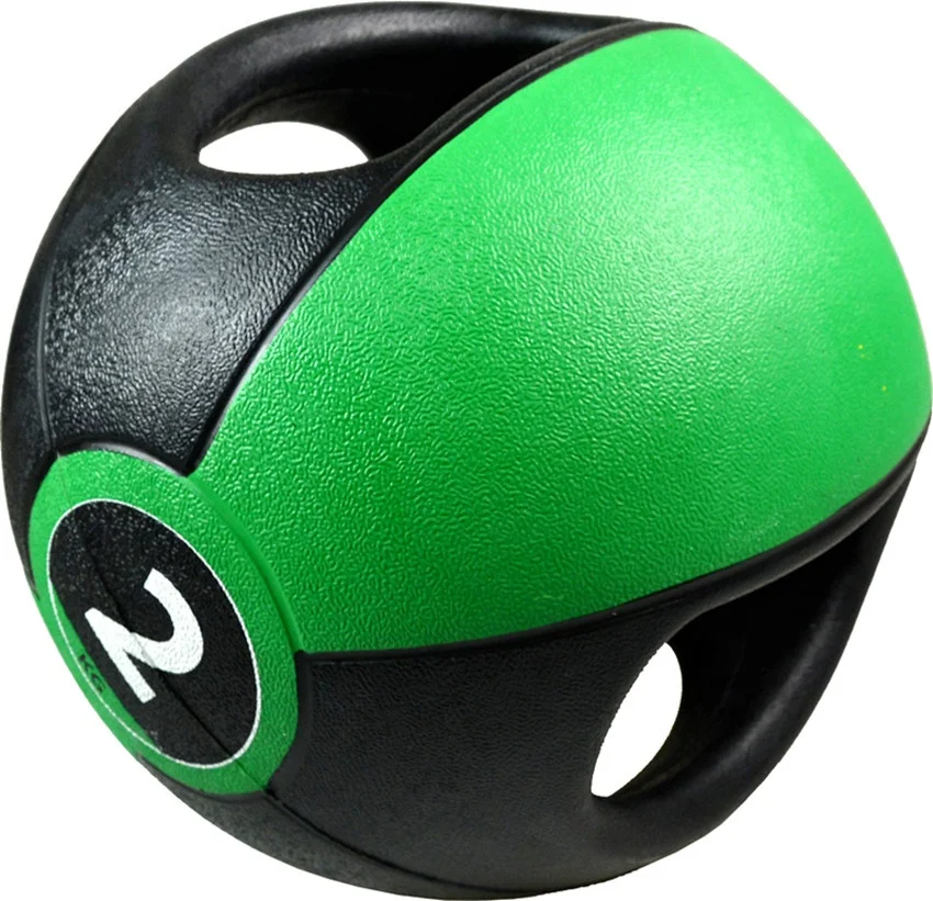  Нескользящий Резиновый медицинский мяч Medball с двумя ручками для функциональной тренировки и