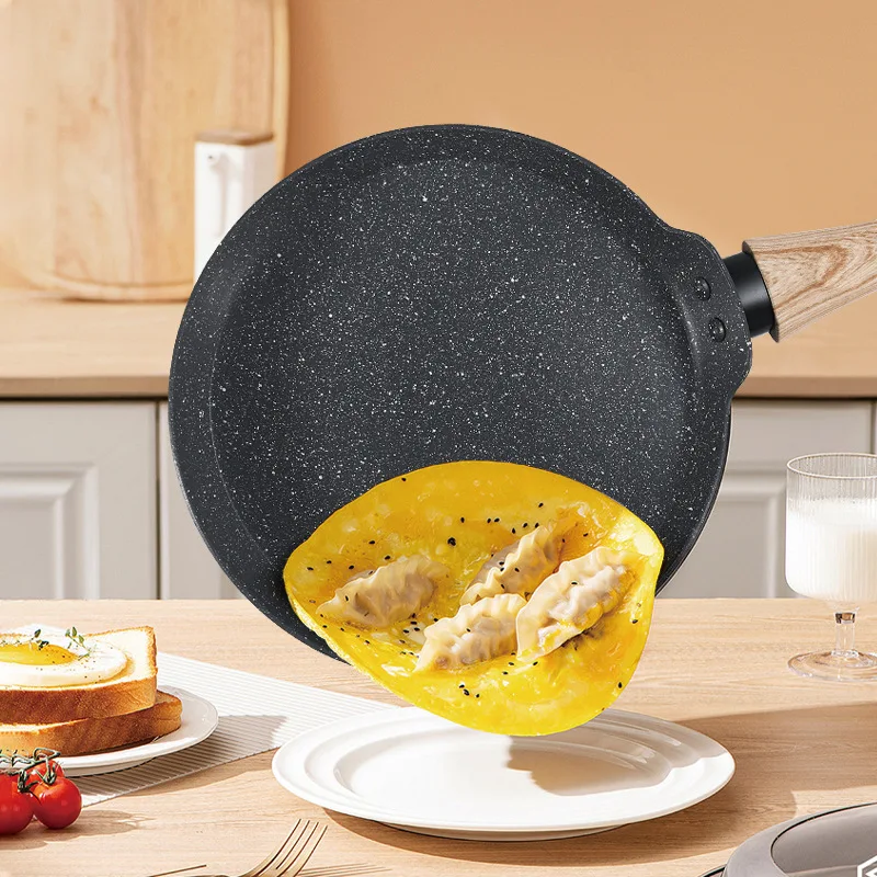 Maifanshi flat bottomed pan nonstick pans baking universal small frypan cake crust special breakfast household use crepe pan
